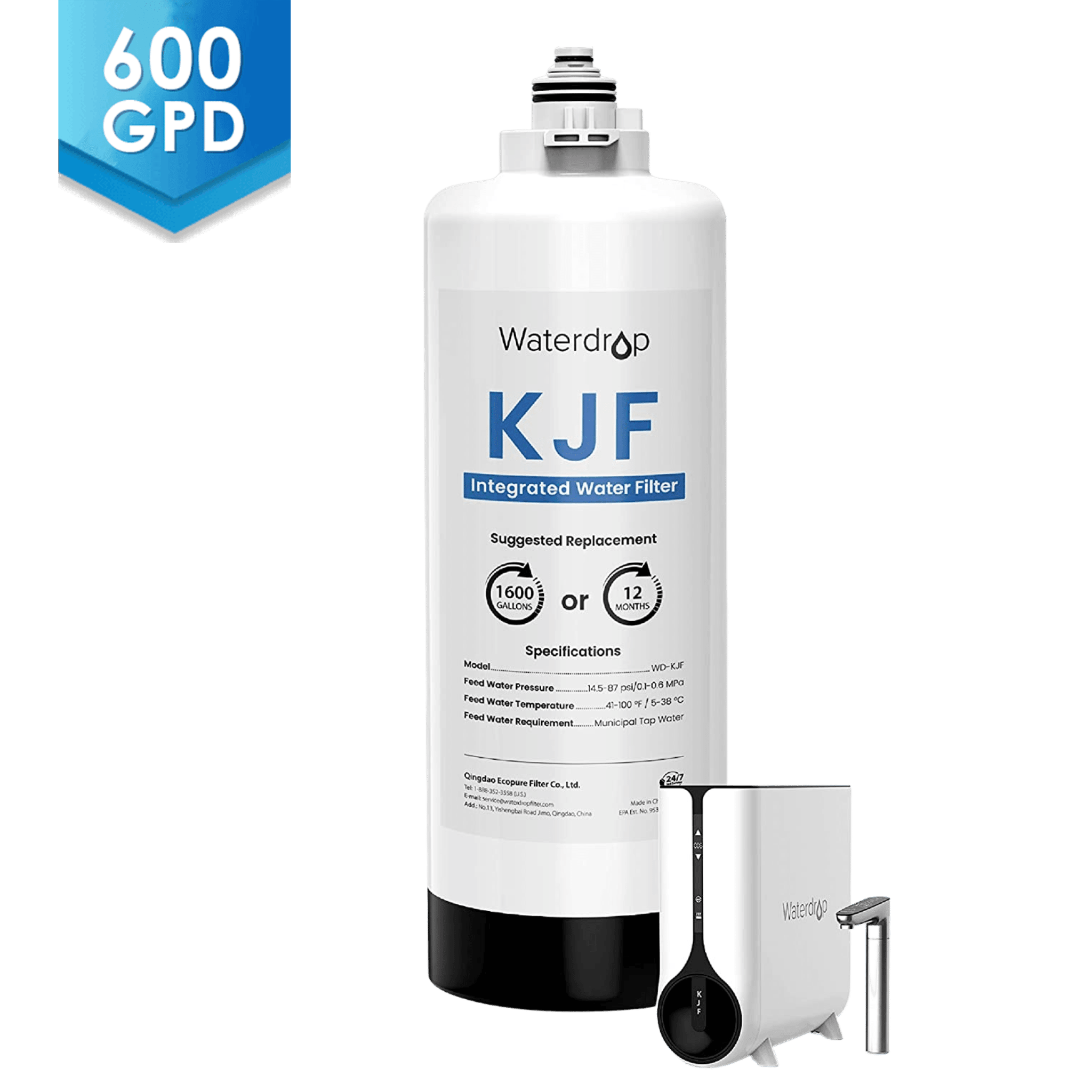 Filtre WD-KJF pour système de distribution instantanée d'eau chaude par osmose inverse Waterdrop K6 